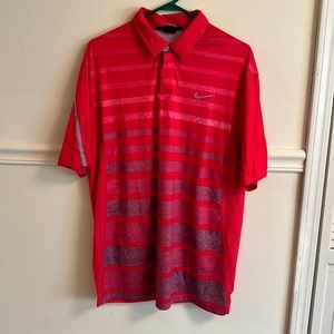 Red/Gray Tiger Woods red golf polo. Like new!